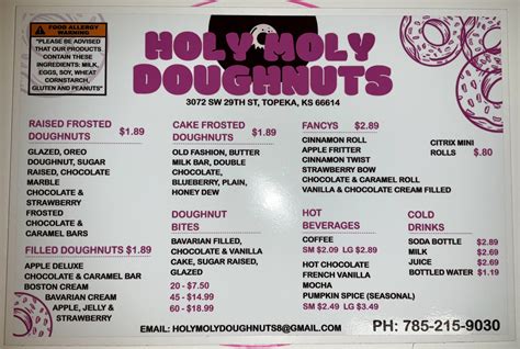 Holy Moly Doughnuts, Topeka - Menu, Reviews (32), Photos (17 ...