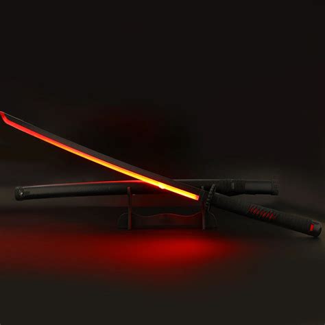 Ichigo Kurosaki Wooden LED Katana 104cm – Bleach Zangetsu Anime Sword ...