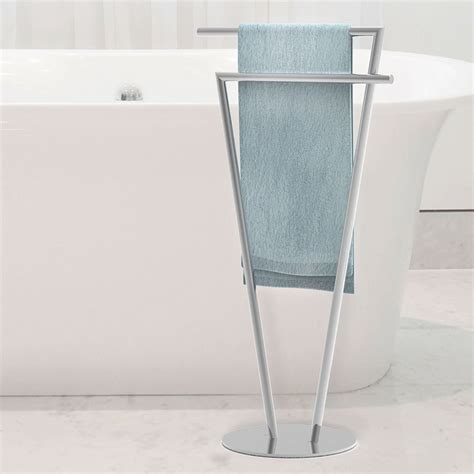 Double Towel Rack Floor Stand | Towel rack, Modern towel bars, Towel stand