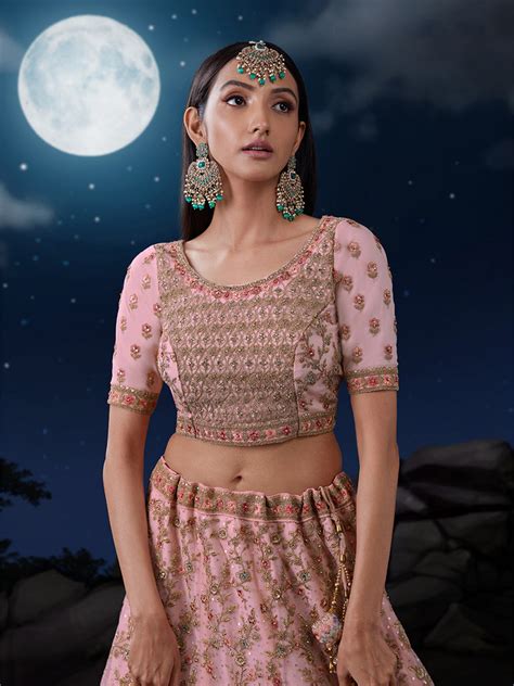 Dreamy Pink Lehenga Choli Set - Soft Net, Exquisite Embroide