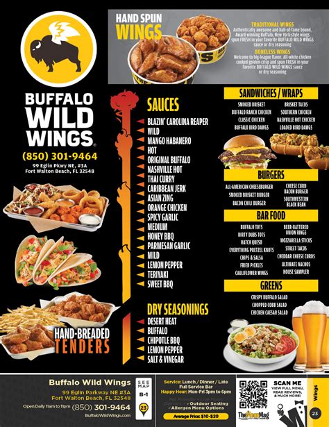 Free BWW Printable Menu: Latest Buffalo Wild Wings List - Printables ...