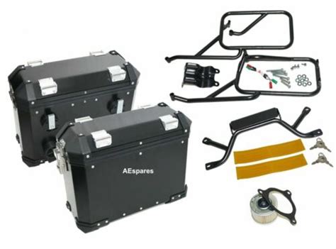 Buy Black Panniers & Rails Set with Oil Filter Fits Royal Enfield ...