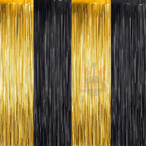 Party town Metallic Foil Fringe Curtains (3ft * 6ft) for Birthday ...