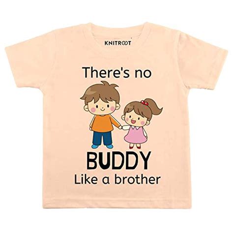 Buy KNITROOT Rakshabandhan Special Tshirt for Boys Peach Color Half ...