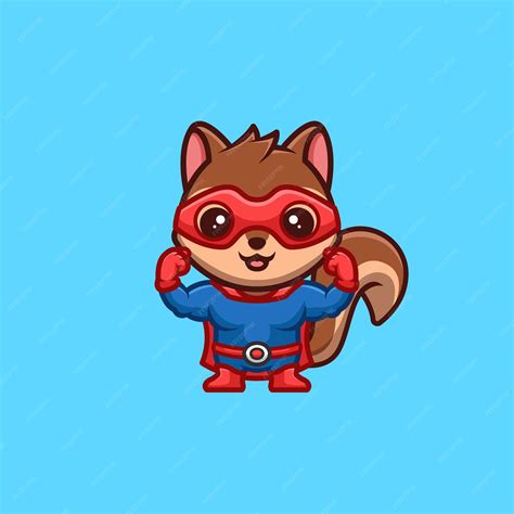 Logo de mascotte de dessin animé Kawaii créatif mignon de super héros d ...