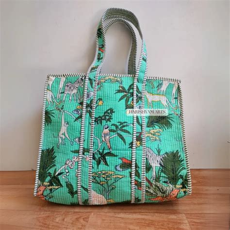 Rainforest Escape Quilted Tote – Harishyam Arts