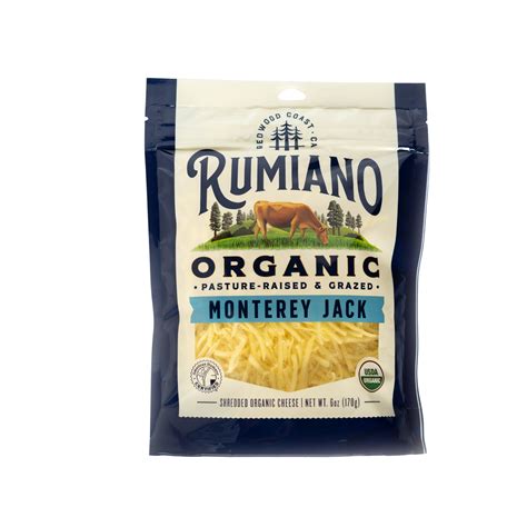 Rumiano Organic Monterey Jack Shredded 6oz – Rumiano Cheese