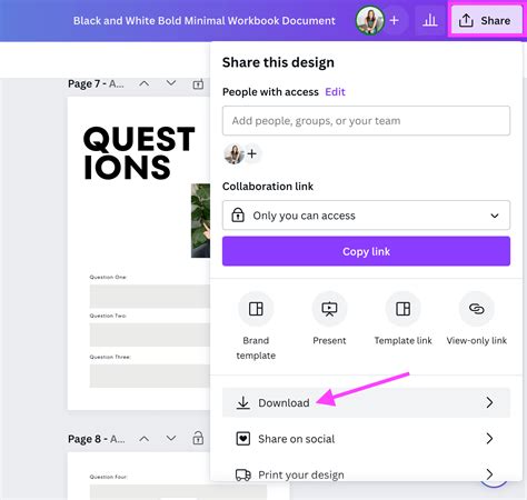How to create a fillable PDF workbook (in Canva for free!) — Big Cat ...
