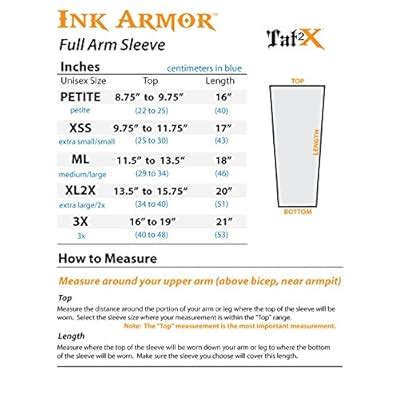 Buy Tat2X Ink Armor Premium Full Arm Tattoo Cover Up Sleeve - No Slip ...