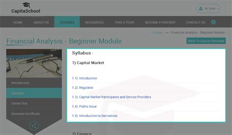 Online Financial Market Certified Courses | CapitaSchool