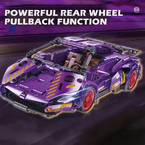 1:18 Scale Pull-Back Racing Car Building Block Set, | Cocoland Toys
