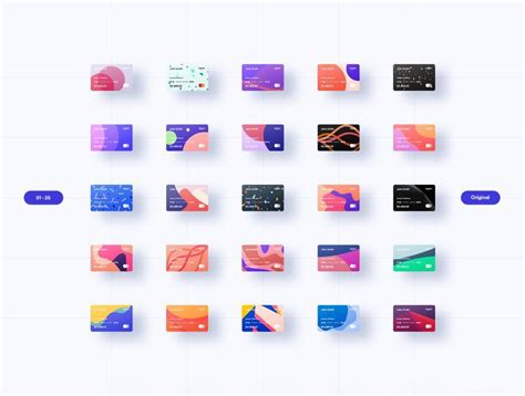 多彩独特的金融虚拟银行信用卡UI设计figma模板 - 25学堂