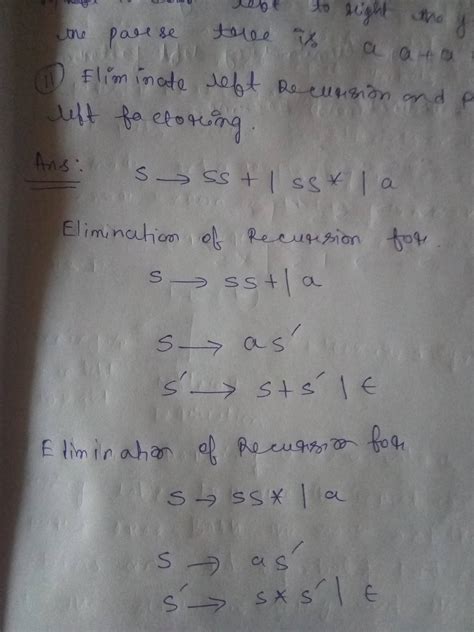 Image result for How to Remove Left Recursion From Grammar