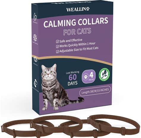 Amazon.com : 4 Pack Calming Collar for Cats,Cat Calming Collar,Calming ...