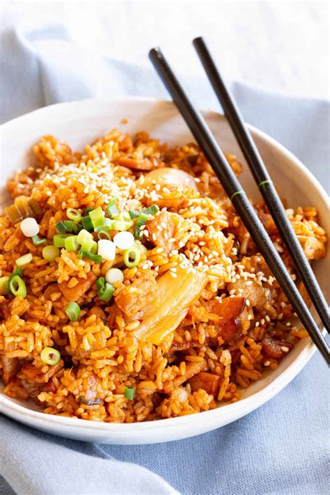 Korean Fried Rice - Kimchi Bokkeumbap | Wandercooks