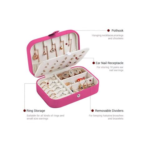 Buy Cortina Pink Zipper Portable Jewellery Storage Organiser Online