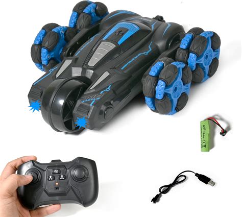 Toyshine 6 Wheels 360°Rotating Remote Control Rechargeable Stunt Car ...