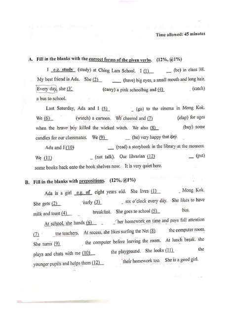 Pre-test Examples 的图像结果