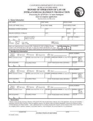 Family Gun Transfer Form - Friedman Handgun Training - Oag Ca - Fill ...