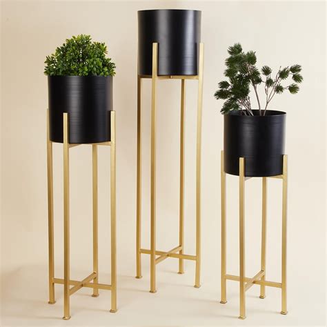 Buy Valencia Set of 3 Metal Planters with Stands from Home Centre at ...