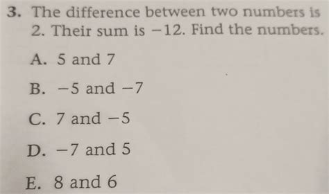 Image result for The Difference Between Two Numbers