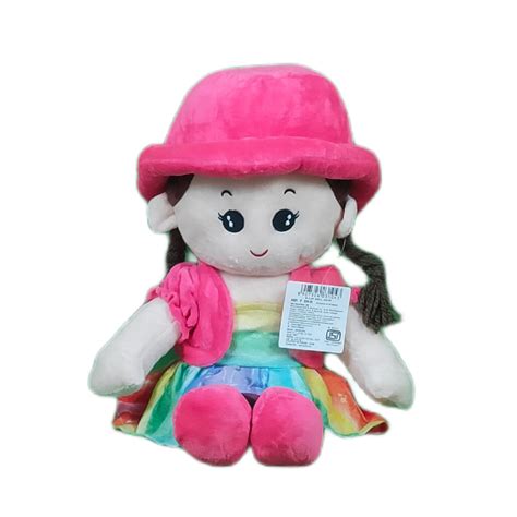 Buy Play Hour Rag Doll Plush Soft Toy Wearing Pink Cap for Ages 3 Years ...
