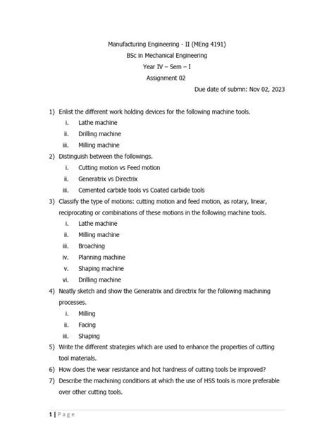 Advanced Machining Process Assignment 的图像结果