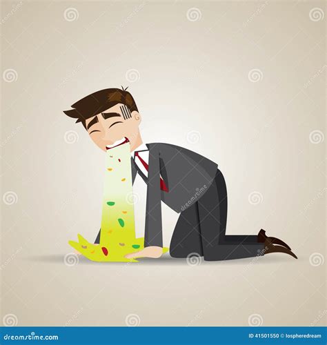Cartoon Businessman Puke on Floor Stock Vector - Illustration of ...
