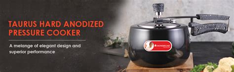 Buy Wonderchef Taurus Hard Anodized Inner Lid Pressure Cooker 3 litres ...