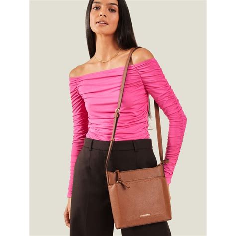 Buy Accessorize London Women's Brown Classic Messenger Bag (M) Online