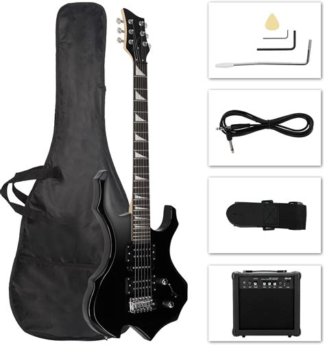 Buy Ktaxon Electric Guitar Burning Fire Design Electric Guitar Kit 36 ...