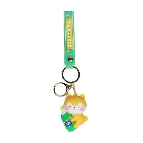 Happy Soda Keychain with Band — Wonderland Garden Arts and Craft