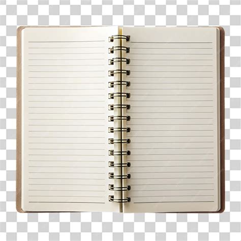 Open notebook isolated on transparent background | Premium AI-generated PSD