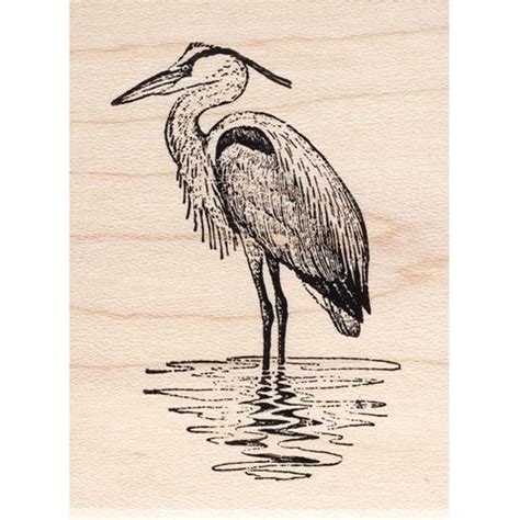 Beeswax Rubber Stamps Heron in Water Rubber Stamp : Amazon.in: Toys & Games