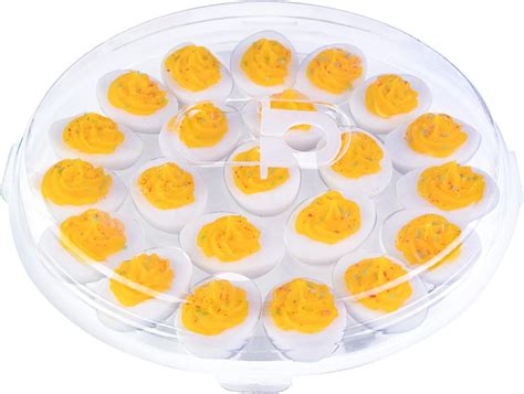 Amazon.com | HANSGO Deviled Egg Containers with Lid, Portable Deviled ...