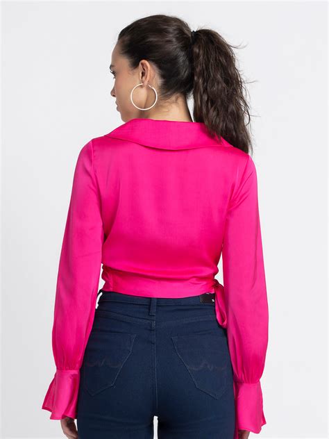 Fuchsia Wrap Top | Buy Tops for women – Shaye