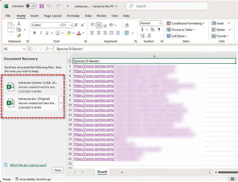 Image result for Recovered Files Excel