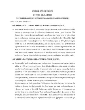 Human right - Lecture notes 1-5 - HUMAN RIGHTS: NATURE AND CONSTITUENTS ...