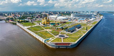 Стрелка в Нижнем Новгороде: что это такое, фото места слияния Оки и ...