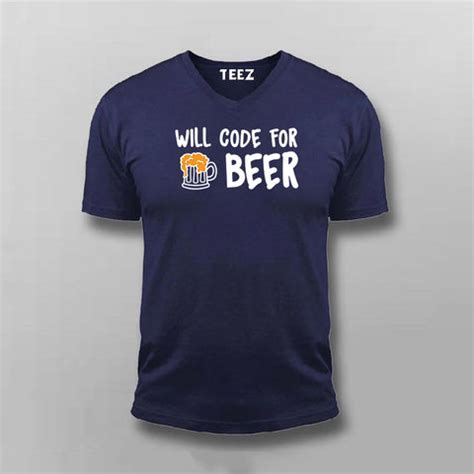 Will Code For Beer Funny T-shirt For Men