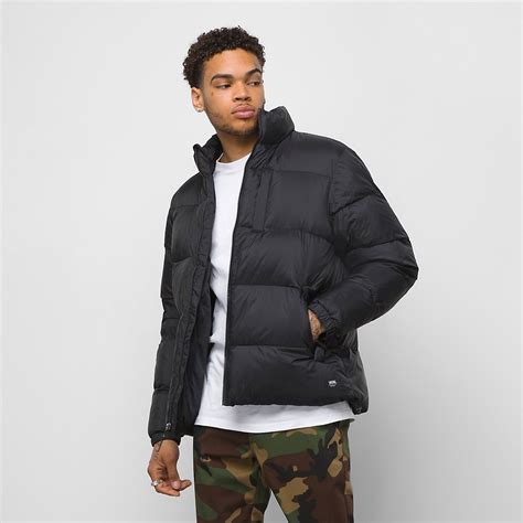 Black puffer jacket mens no hood online