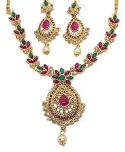 Buy Chandralaya Fashion Gold Plated Traditional Bridal Ball Chain ...