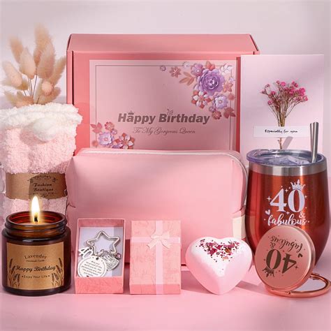 40th Birthday Gifts for Women, Personalised Birthday Hampers for Her ...