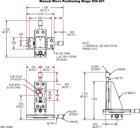 Micro Manual Positioning Stages | X, XY, XYZ Axis Models