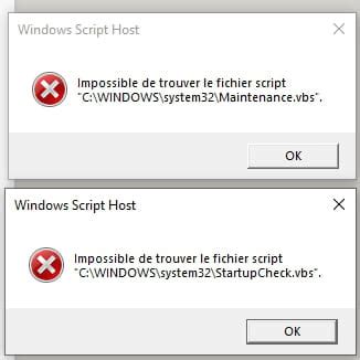 Image result for Cannot Find Script File Maintenance.VBS