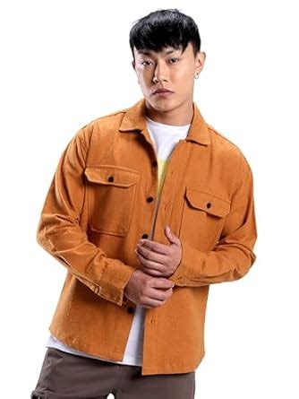 Beyoung Orange Flannel Shirt for Men : Amazon.in: Clothing & Accessories