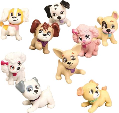 Buy Dog Figurines Playset, 9 Pcs Realistic Detailed Puppy Figures Fairy ...