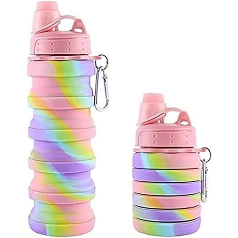 Silicone Folding Collapsible Water Bottle 600 Ml