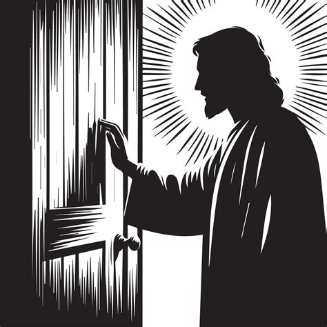 A Call to Open Jesus Knocking on the Door 59704295 Vector Art at Vecteezy