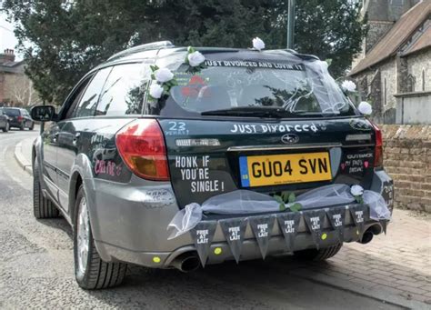 Dad Cruises Around Town In 'Just Divorced' Car To Attract Women